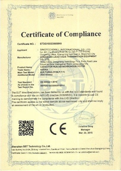 China Sinotechdrill International Co., Ltd Certificaciones